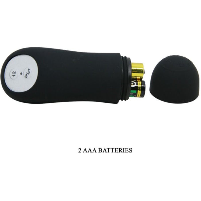 Pretty Love Plug Anal Silicona Forma Pene Y 12 Modos Vibracion - Negro