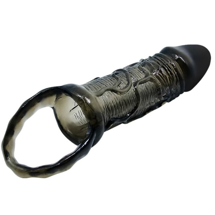 Baile - Funda Extensora Pene Con Strap Para Testiculos Negro 13.5 Cm