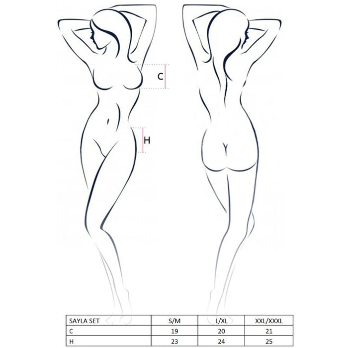 Passion - Woman Sayla Set Negro Talla S/M