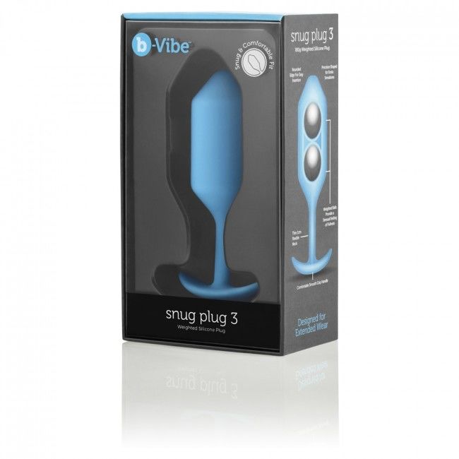 B-Vibe - Snug Plug Anal 3 Azul Cielo