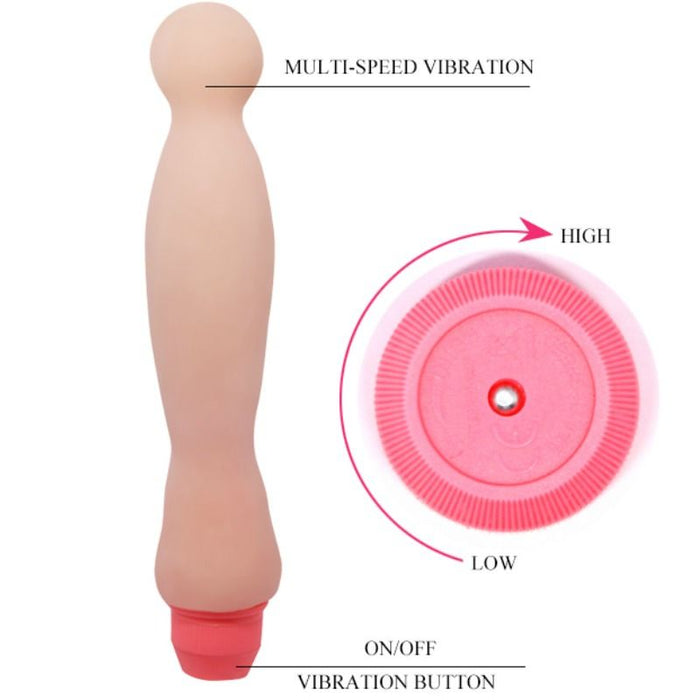 Baile Dildo Vibrador Color Natural 22 Cm