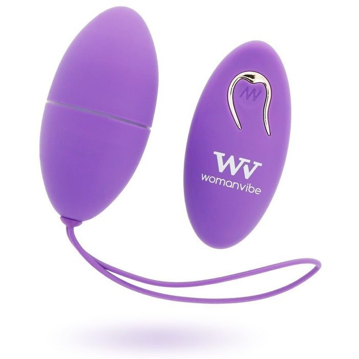 Womanvibe - Alsan Huevo Control Remoto Negro Silicona Purple