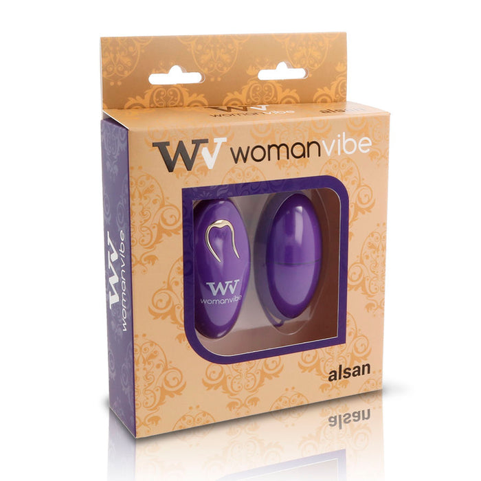 Womanvibe - Alsan Huevo Control Remoto Negro Silicona Purple