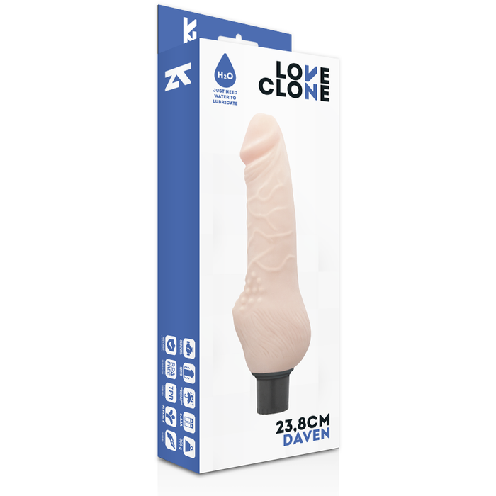 Loveclone - Daven Self Lubrication Realistico 23.8 Cm -O- 3.8 Cm
