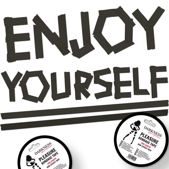 Darkness - Cinta Para Bondage Negro No Pegajosa 15m