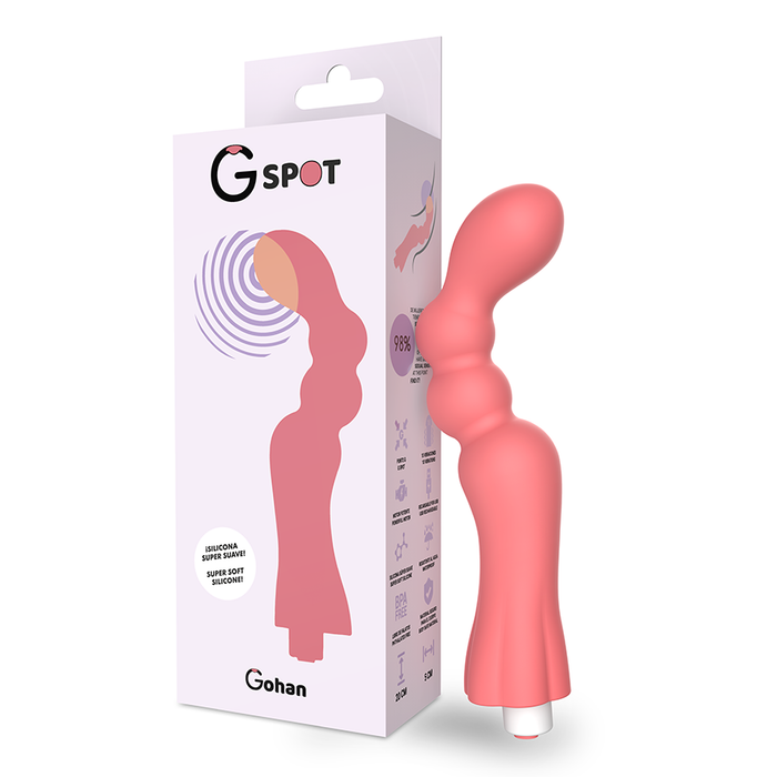 G-Spot -  Gohan Vibrador Punto G Light Red