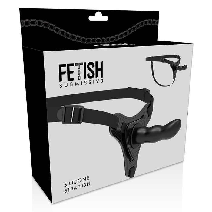 Fetish Submissive Harness - Silicona Negro G-Spot 16 Cm