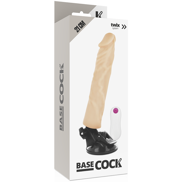 Basecock - Vibrador Realistico Control Remoto Natural 21 Cm -O- 4 Cm
