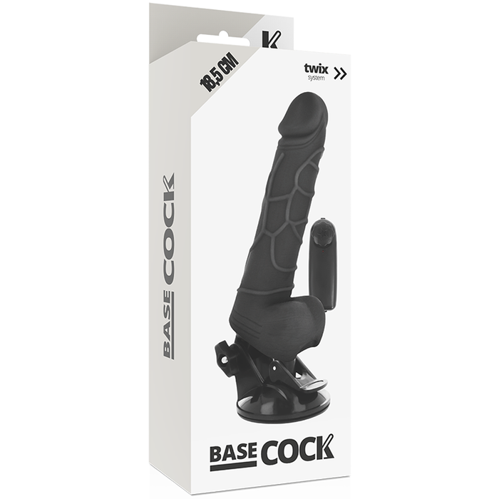 Basecock - Vibrador Realistico Control Remoto Negro 18.5 Cm -O- 4cm