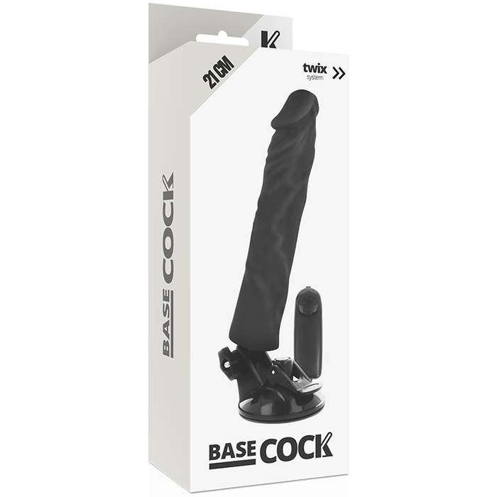 Basecock - Vibrador Realistico Control Remoto Negro 21 Cm -O- 4 Cm