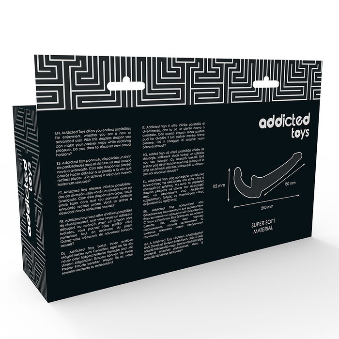 Addicted Toys - Dildo Con Arnés Sin Sujección Negro