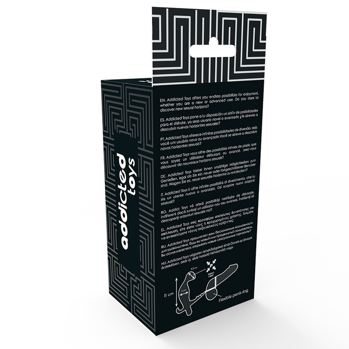 Addicted Toys - Plug Anal Con Anilla Doble Pene Y Testiculos Negro