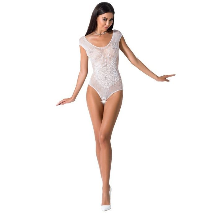 Passion Woman Bs064 Bodystocking Blanco Talla Unica