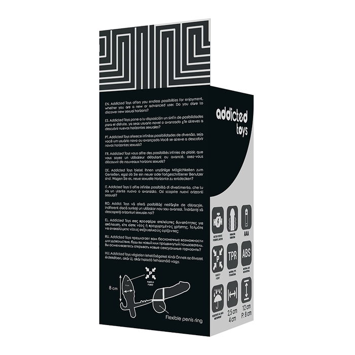 Addicted Toys - Plug Anal Con Anilla Doble Negro