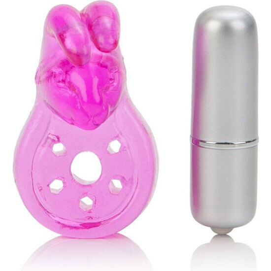 Calexotics - Micro Vibe Arouser Bunny Anillo Vibrador Rosa