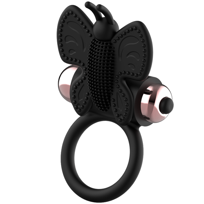 Coquette Chic Desire - Cock Ring Butterfly Anillo Vibrador Negro / Gold