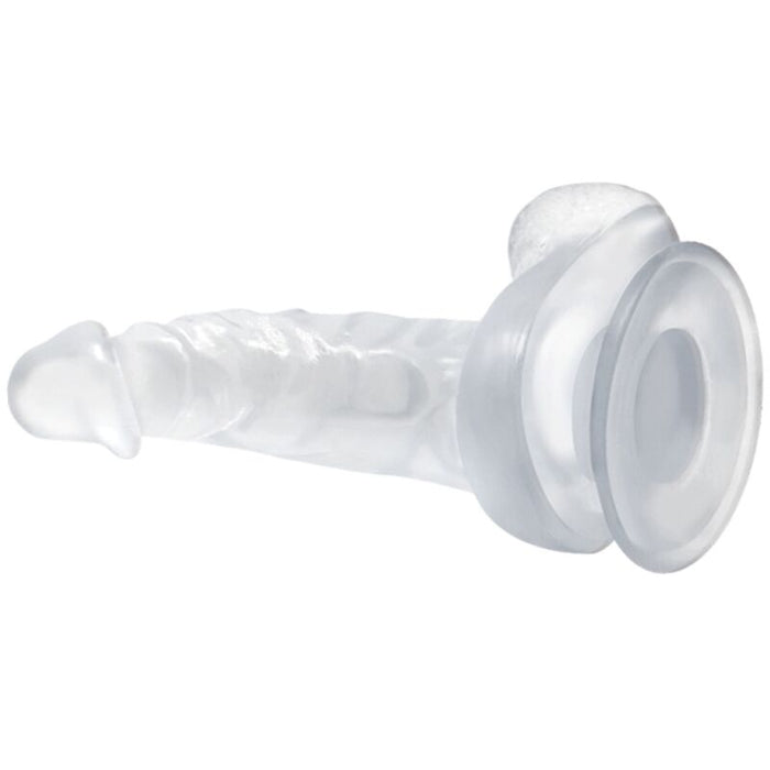 Baile - Dildo Realistico Con Ventosa Y Testiculos 16.7 Cm Transparente