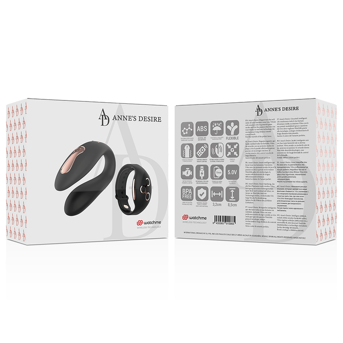 Anne'S Desire - Dual Pleasure Tecnología Watchme Negro/Gold