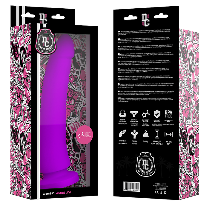 Delta Club - Toys Dildo Lila Silicona Medica 23 Cm -O- 4.5 Cm