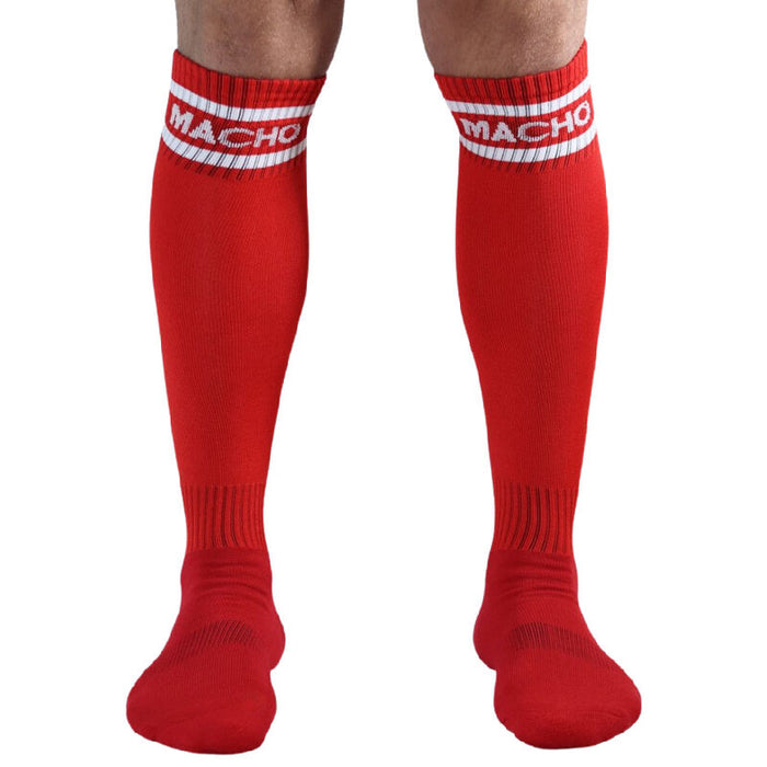 Macho - Calcetines Largos Talla Unica Rojo