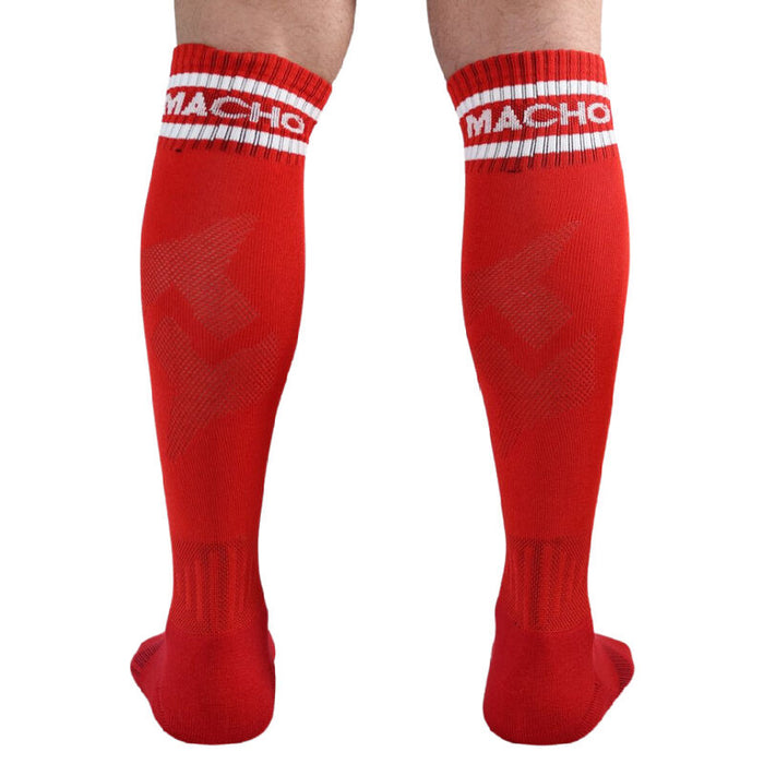 Macho - Calcetines Largos Talla Unica Rojo