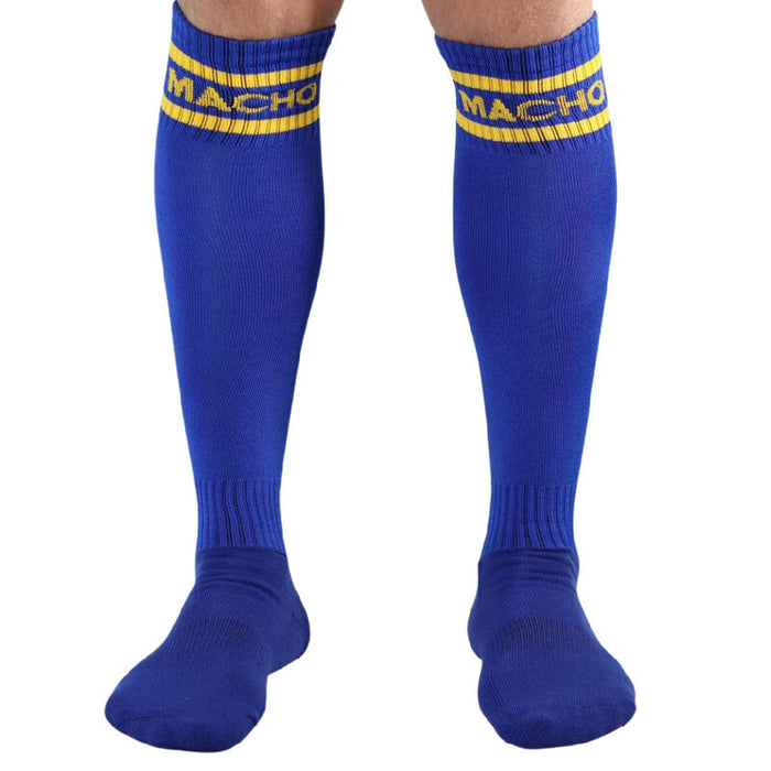Macho - Calcetines Largos Talla Unica Azul