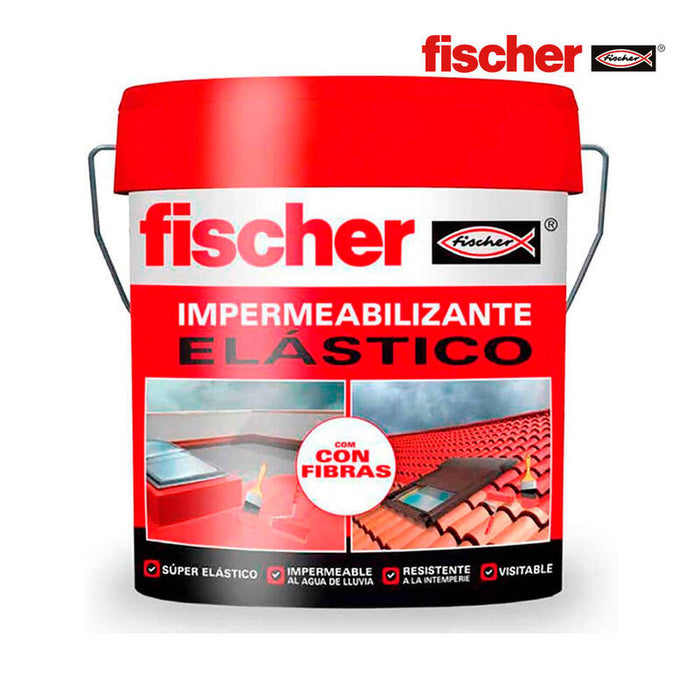 Impermeabilizante 15l Gris Con Fibras 547154 Fischer