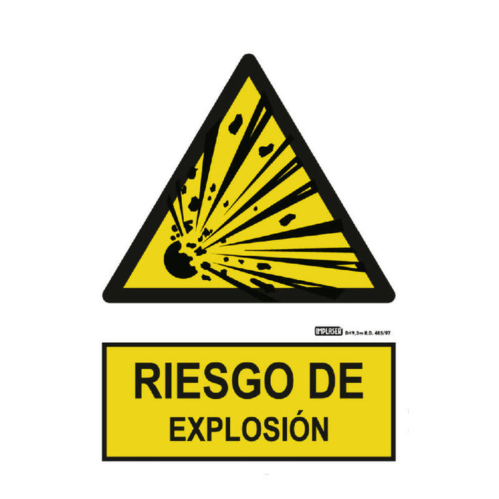 Implaser Ad02-A4 Señal Riesgo De Explosión 29,7x21cm