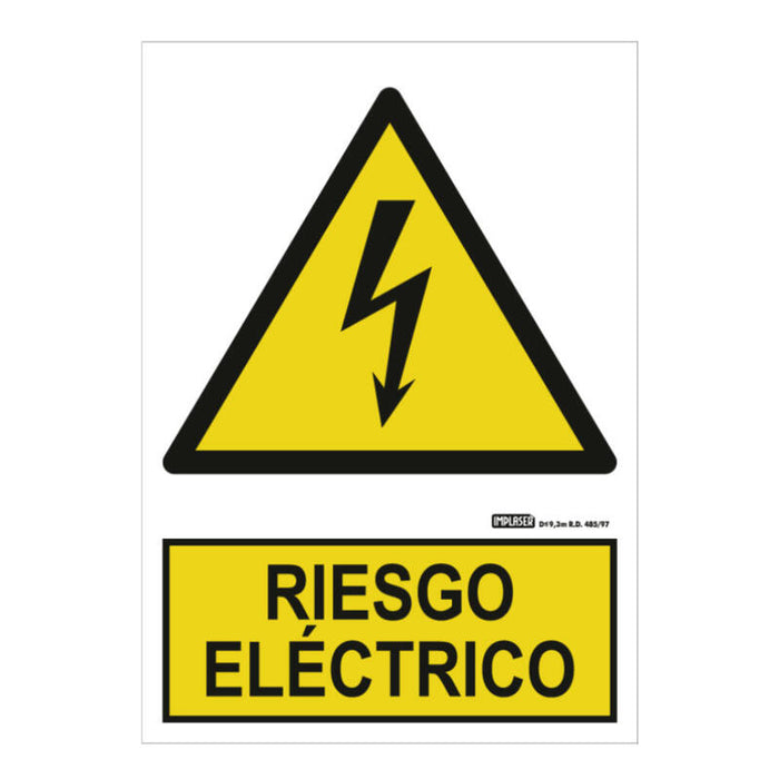 Implaser Ad08-A4 Señal Riesgo Eléctrico 29,7x21cm