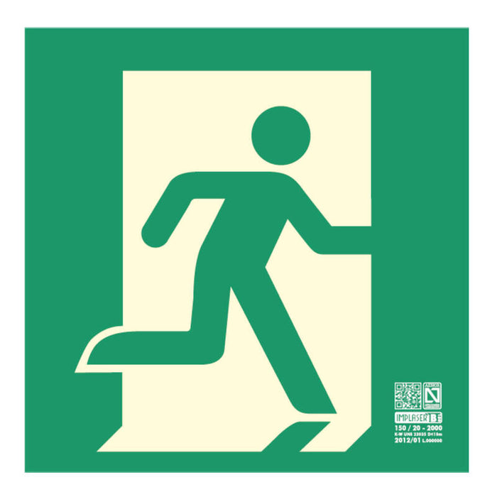 Implaser Ev269n Señal Salida Derecha 22,4x22,4cm