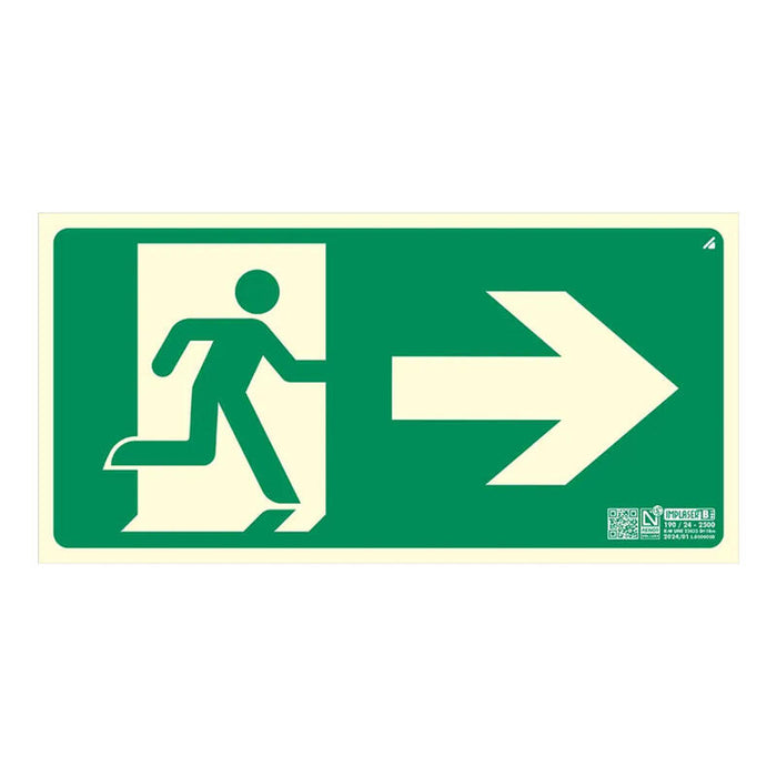 Implaser Ev355n Señal Salida Flecha Derecha 32x16cm