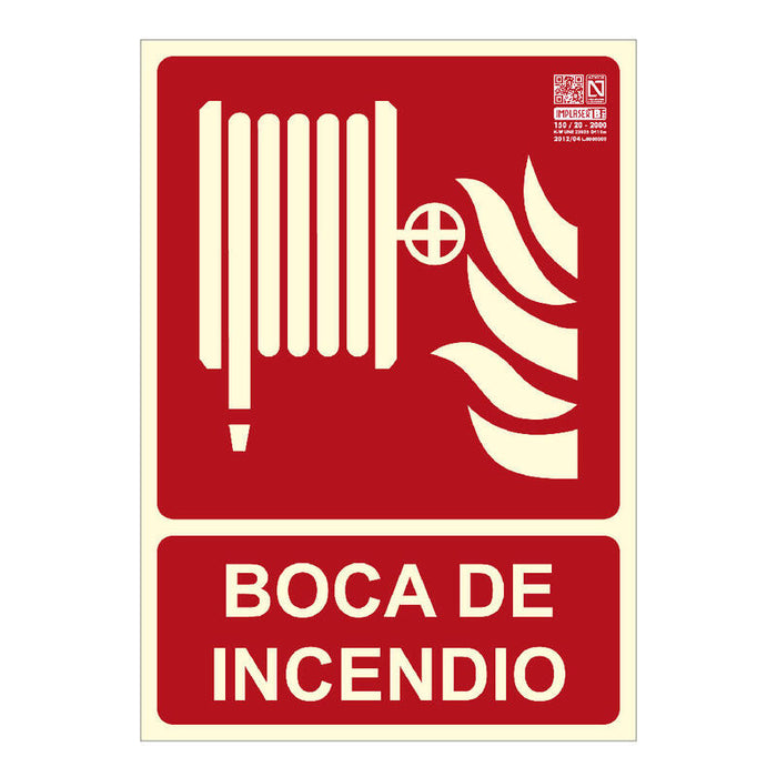 Implaser Ex204n-A5 Señal Boca De Incendio 21x15cm