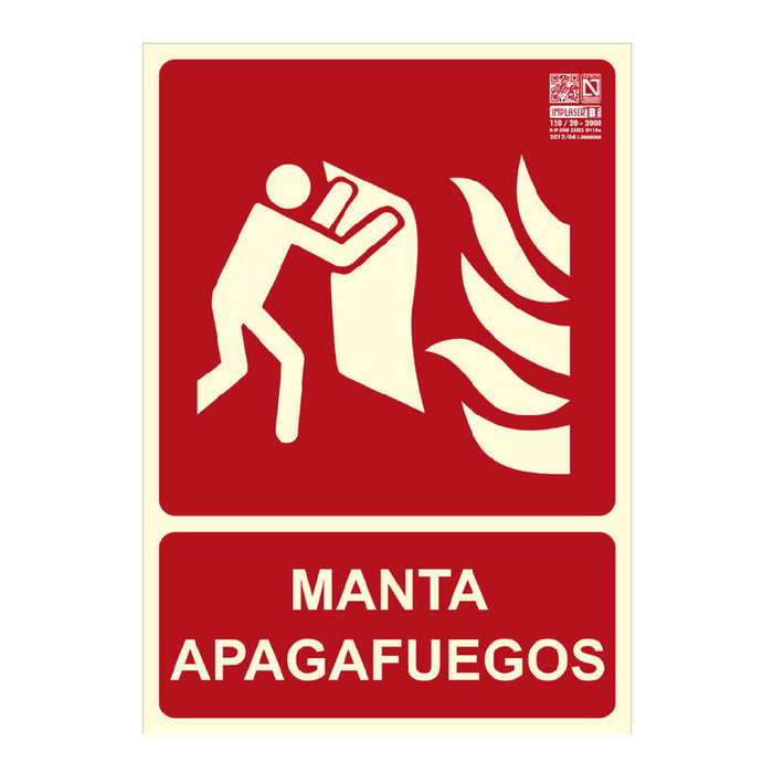Implaser Ex210n-A4 Señal Manta Apagafuegos 29,7x21cm