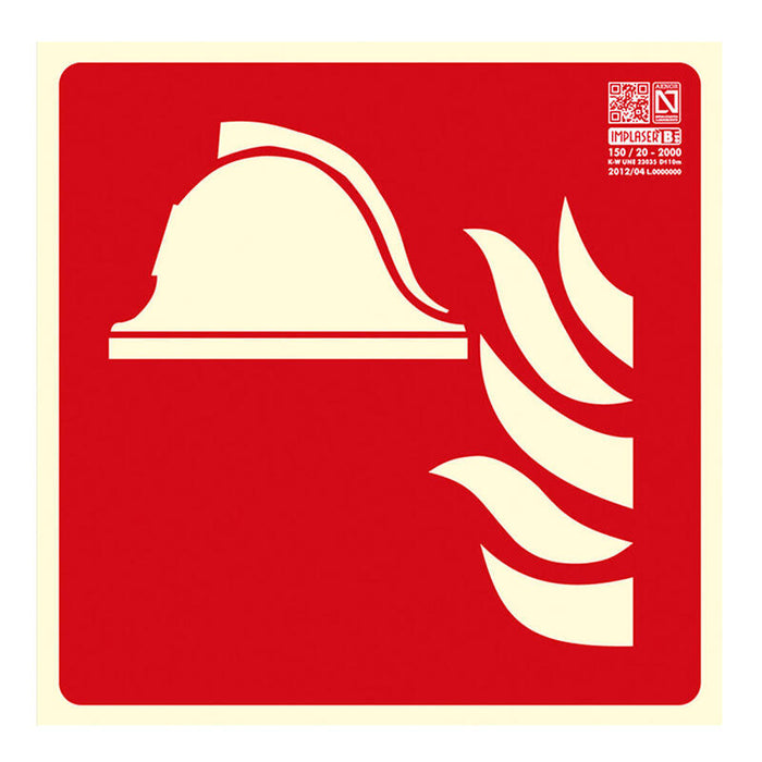 Implaser Ex214n Señal Material Para Equipos De Emergencia 21x21cm