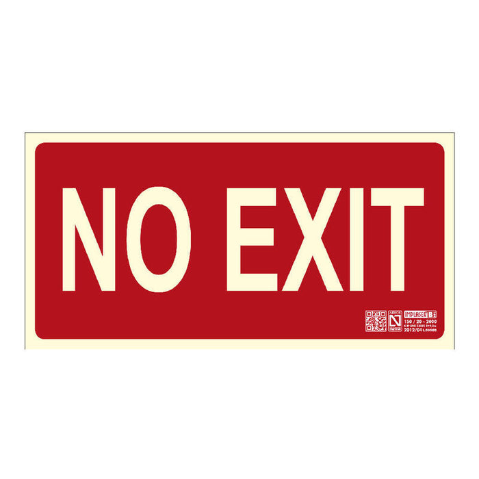 Implaser Ex223n Señal No Exit 29,7x15cm