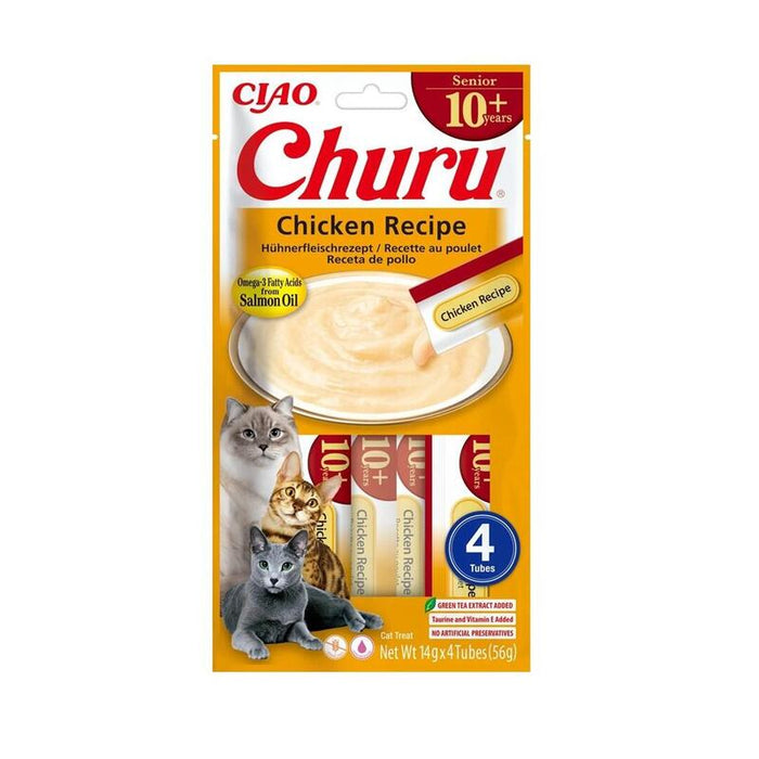 Inaba Cat Churu Premios De Pollo Para Gatos Mayores 4x14g (56g)
