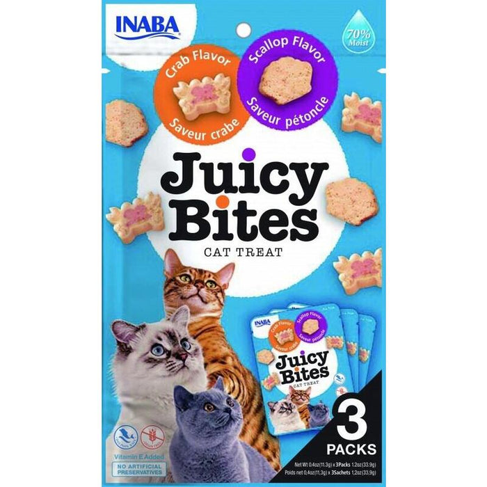 Inaba Juicy Bites Crab And Scallop - Goma Para Gatos - 3x11,3 G