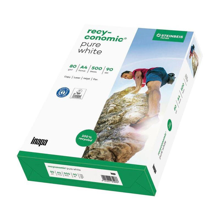 Inapa Recyconomic Blanco Puro A4, Papel Din A4 (500 Hojas), 80 G/M²