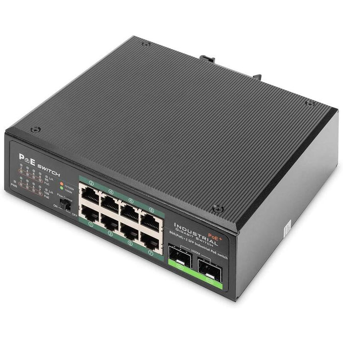 Industrial 8x Gigabit Poe Switch Perp 2x Sfp Uplink Extendet