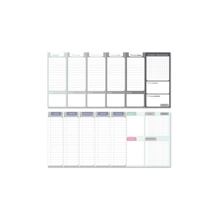 Ingraf Planificador Semanal Encolado - Medidas 29x13cm