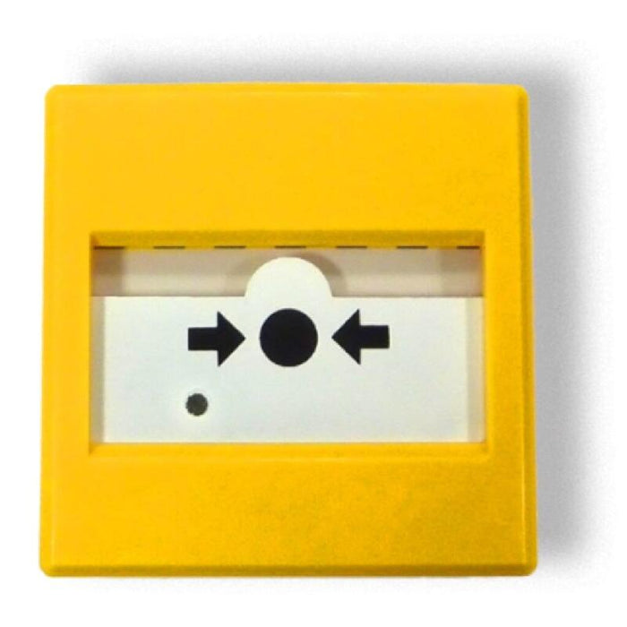 Inim Ic0020y Pulsador De Alarma Manual Para Disparo De Extinción Automática. Color Amarillo