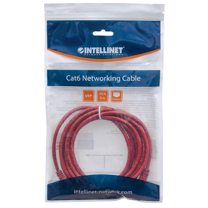Intellinet Cat5e Utp, 3m Cable De Red Rojo U/Utp (Utp)