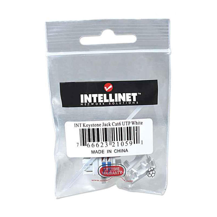 Intellinet Keystone Jack Cat6 Punch-Down Utp Blanco