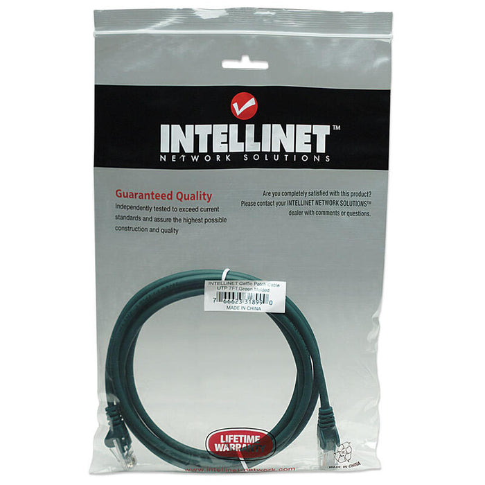 Intellinet Rj-45 M/M, 2m Cable De Red Verde Cat5e U/Utp [Utp]