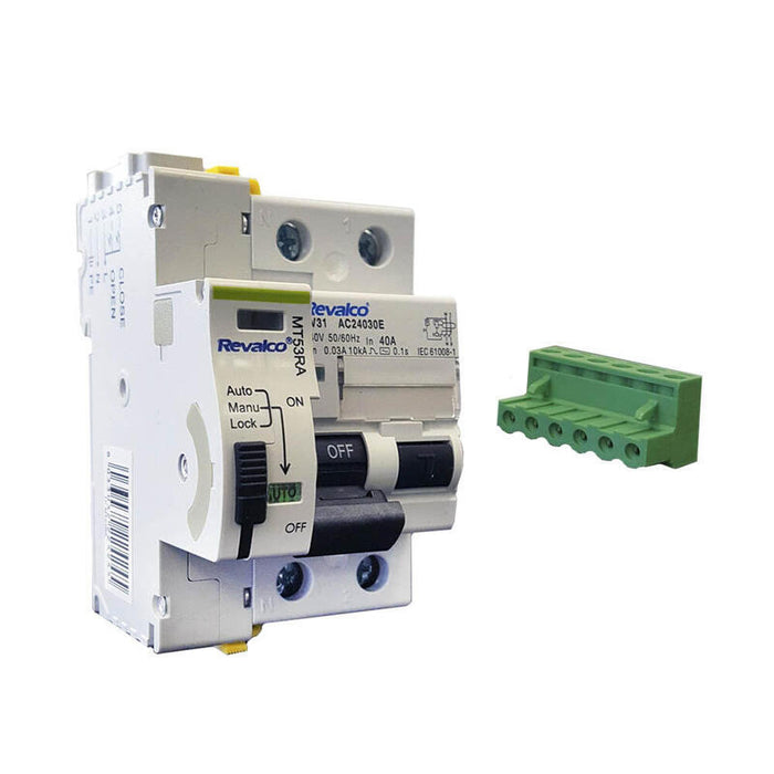 Interruptor Diferencial 2p 40a 30ma Ac C/Reconexion Automatica Con 3 Tiempos De Rearme 10/60/300 Segundos