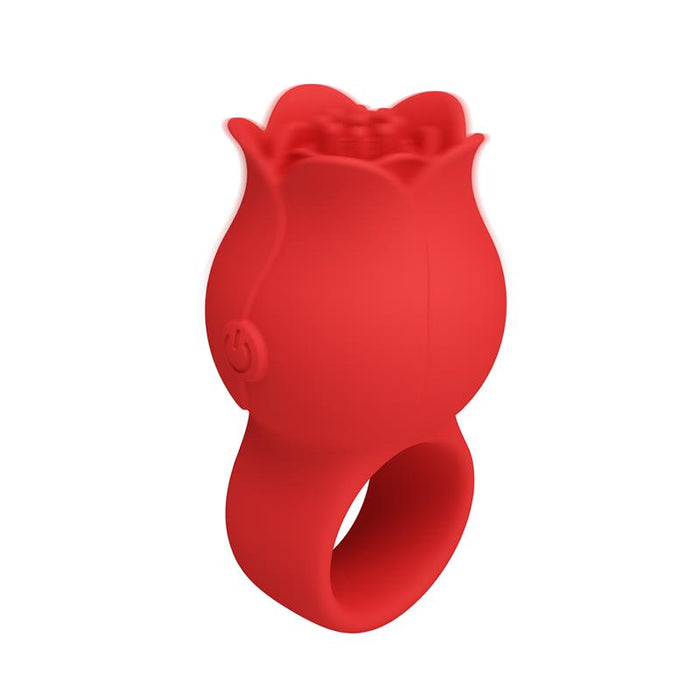 Pretty Love - Jae Vibrador De Dedo Forma De Rosa 10 Vibraciones Rojo