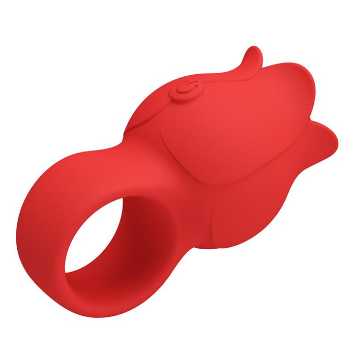 Pretty Love - Jae Vibrador De Dedo Forma De Rosa 10 Vibraciones Rojo