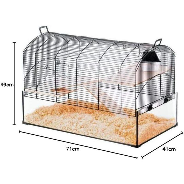 Jaula Zolux Neopanas Xl Con Cubeta De Vidrio Negra