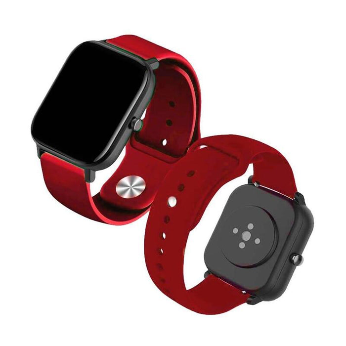 Jc Correa Silicona Rojo Amazfit 20mm Cierre Hebilla
