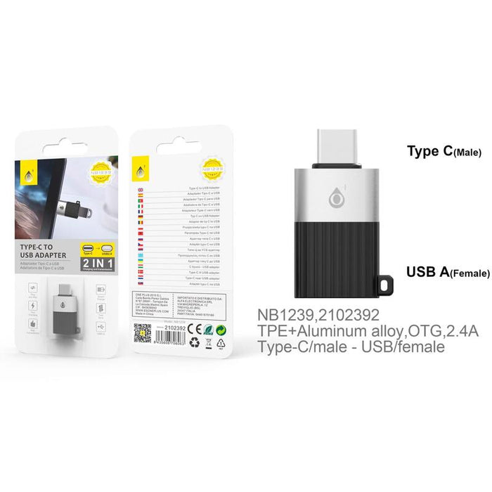 Jc Nb1239 Adaptador Usb-A (H) A Usb-C (M)